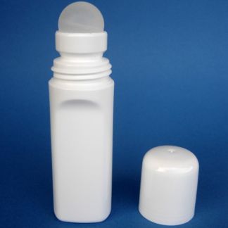 Frasco de Plástico Blanco Roll-on - 75 ml.