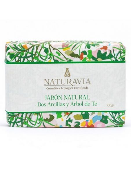 Jabón Dos Arcillas y Árbol de Té Naturavia - 100 gramos