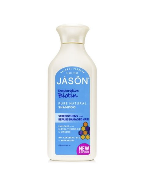 Champú de Biotina + Ácido Hialurónico Jásön - 473 ml.