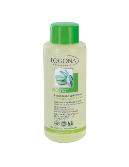 Aceite Desmaquillante de Ojos Rosas Silvestres & Aloe Bio Logona - 100 ml.