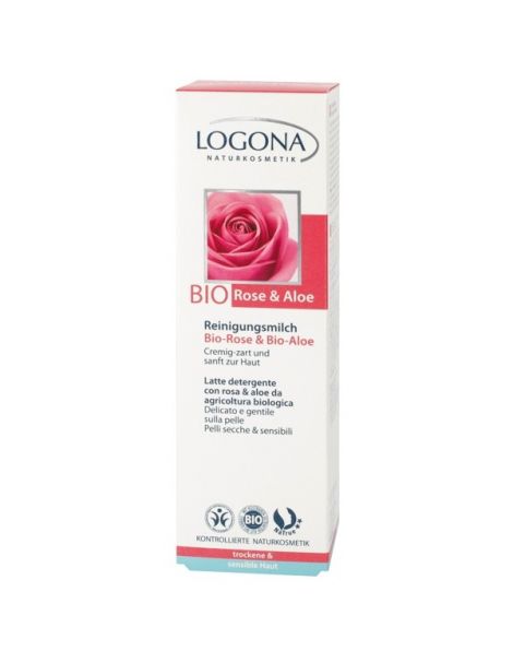 Leche Limpiadora Rosas & Aloe Bio Logona - 125 ml.