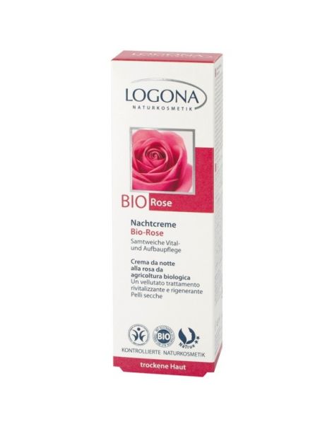 Crema de Noche Rosas Bio Logona - 40 ml.