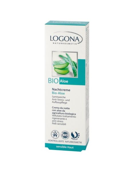 Crema de Noche Aloe Bio Logona - 40 ml.