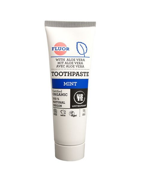 Dentífrico con Flúor y Menta Urtekram - 75 ml.