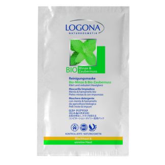 Mascarilla Purificante Menta & Hamamelis Bio Logona - 20 x 7.5 ml.