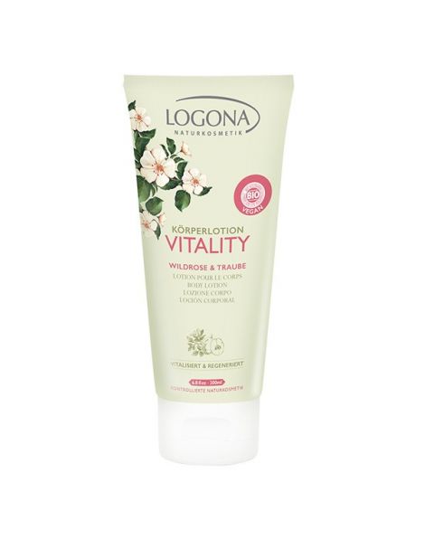 Loción Corporal Rosa Silvestre & Uva Vitality Logona - 200 ml.