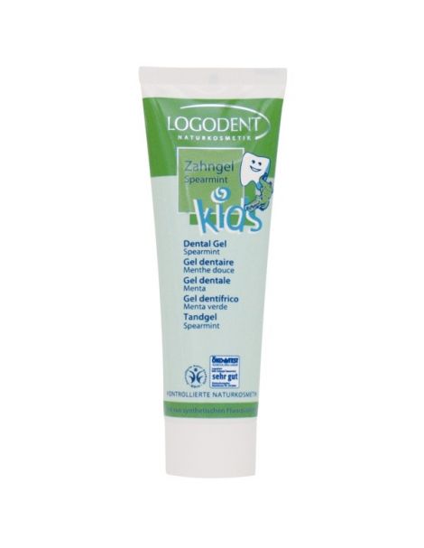 Gel Dental Kids Hierbabuena Logodent Logona - 50 ml.