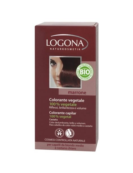 Colorante Vegetal Castaño Logona - 100 gramos