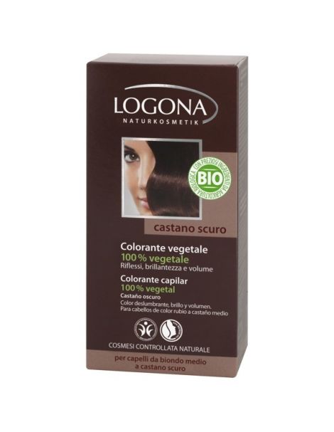 Colorante Vegetal Castaño Oscuro Logona - 100 gramos