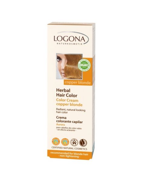 Colorante Vegetal en Crema Aurora Logona - 150 ml. 