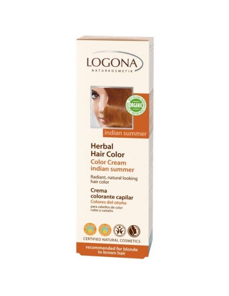 Colorante Vegetal en Crema Colores del Otoño Logona - 150 ml. 