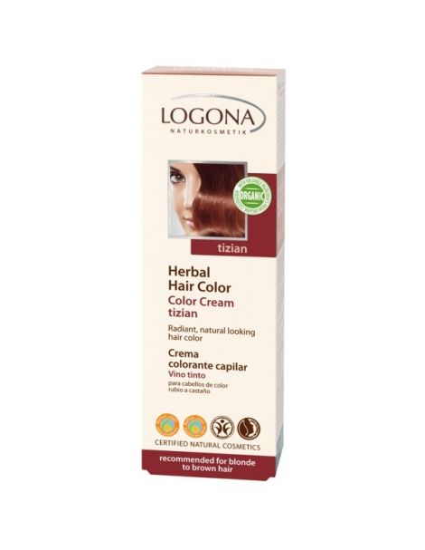 Colorante Vegetal en Crema Vino Tinto Logona - 150 ml. 