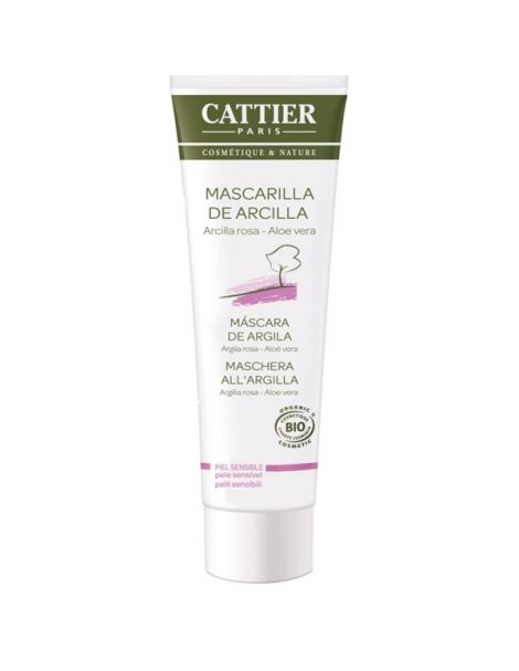 Mascarilla de Arcilla Rosa Piel Sensible Cattier - 100 ml.