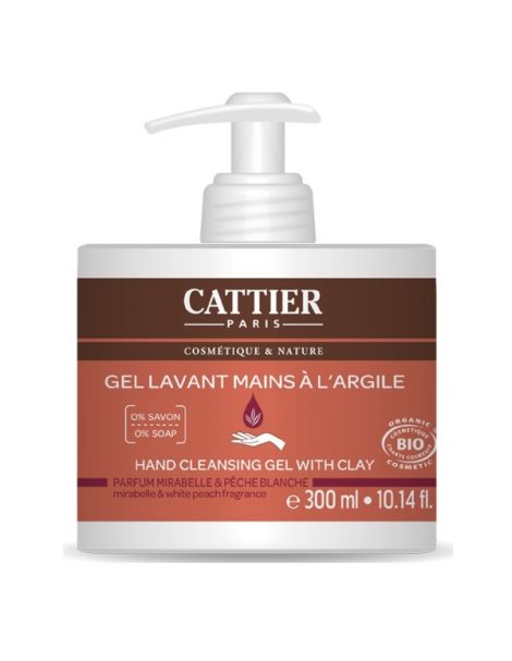 Gel de Manos con Arcilla de Ciruela y Melocotón Cattier - 300 ml.