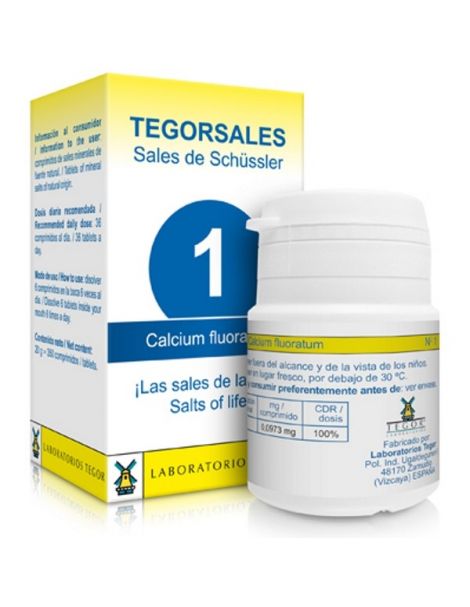 Sales de Shüssler (Calcium Fluoratum) Tegorsal 1 - 350 comprimidos