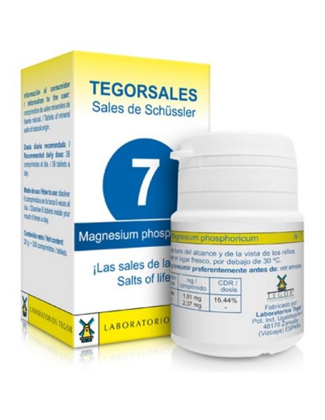 Sales de Shüssler (Magnesium Phosphoricum) Tegorsal 7 - 350 comprimidos