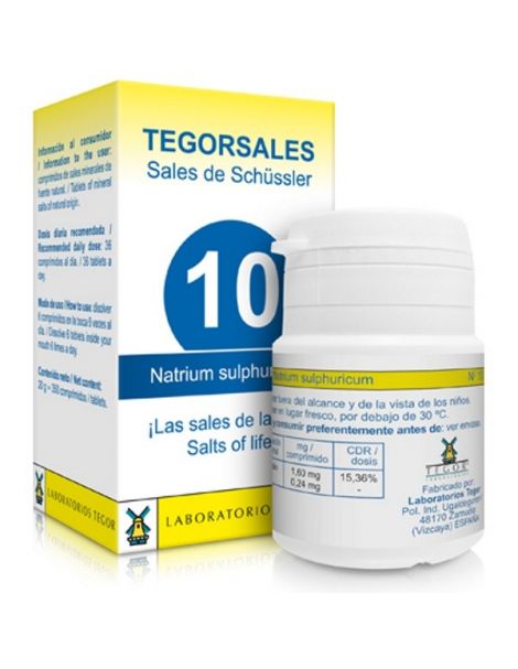 Sales de Shüssler (Natrium Sulphuricum) Tegorsal 10 - 350 comprimidos