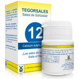 Sales de Shüssler (Calcium Sulphuricum) Tegorsal 12 - 350 comprimidos