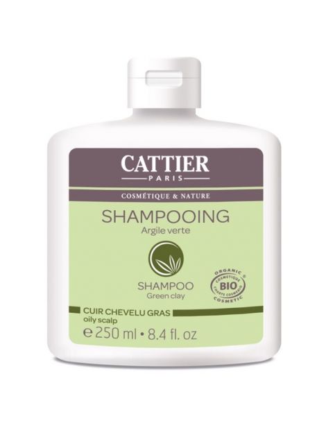 Champú Cabello Graso con Arcilla Verde Cattier - 250 ml.