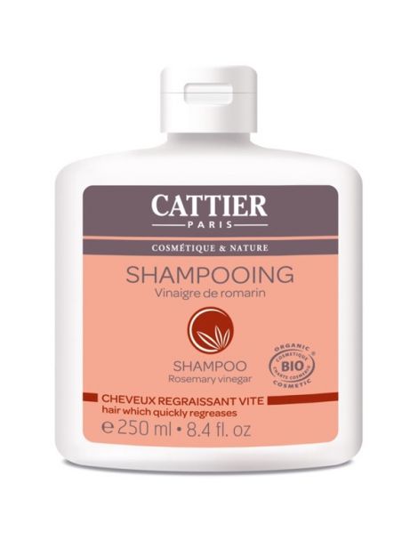 Champú Cabello Graso con Vinagre de Romero Cattier - 250 ml.