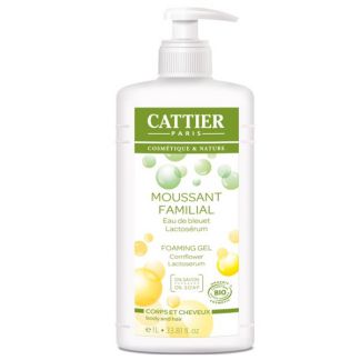 Gel Espumoso Familiar (Cabello y Cuerpo) Cattier - 1000 ml.