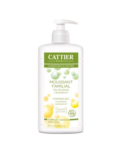 Gel Espumoso Familiar (Cabello y Cuerpo) Cattier - 1000 ml.