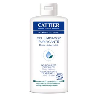 Gel Limpiador Purificante Menta-Árbol del Té Cattier - 200 ml.