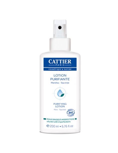 Loción Purificante Menta-Árbol del Té Cattier - 200 ml.