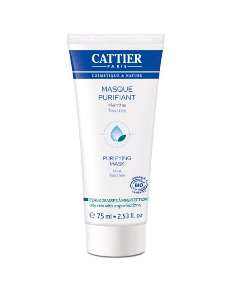 Mascarilla Purificante Menta-Árbol del Té Cattier - 75 ml.
