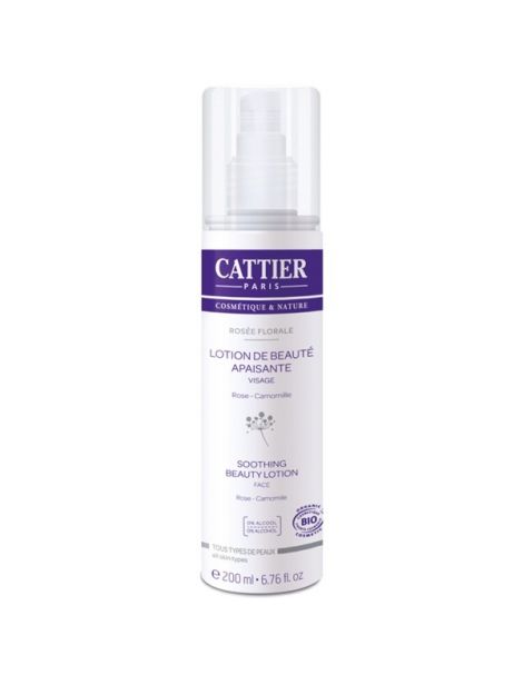 Loción de Belleza Calmante Rosée Florale Cattier - 200 ml.