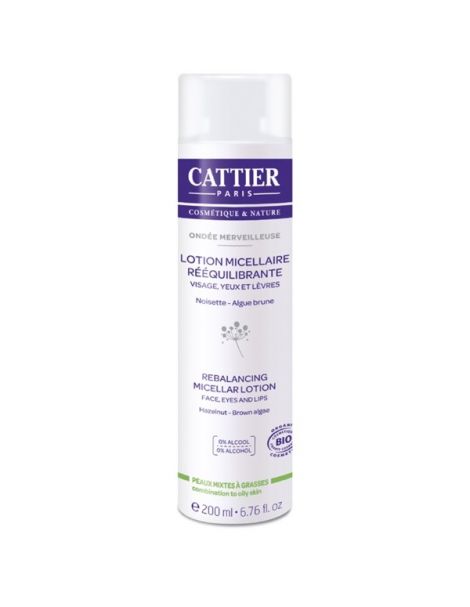 Loción Micelar Reequilibrante Ondée Merveilleuse Cattier - 200 ml.