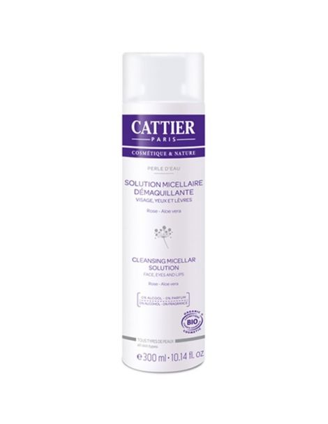 Solución Micelar Desmaquilladora 3 en 1 Perle d'Eau Cattier - 300 ml.