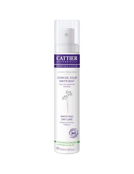 Crema Matificante de Día Fleur d’Emulsion Cattier - 50 ml.