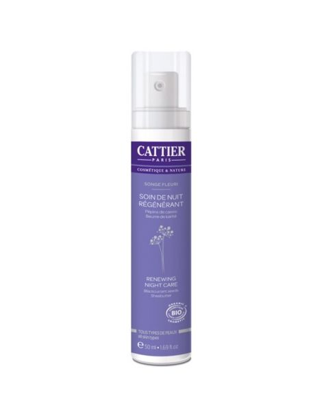 Crema Regeneradora de Noche Songe Fleuri Cattier - 50 ml.