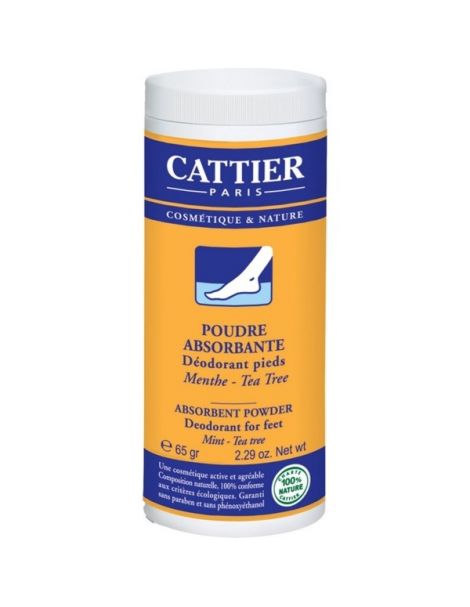 Polvos Absorbentes Desodorantes para Pies Cattier - 65 gramos