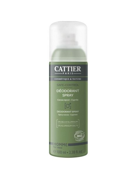Desodorante Spray para Hombre Safe-Control Cattier - 100 ml.
