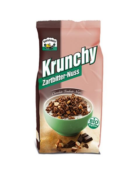 Muesli Krunchy Chocolate Negro y Avellanas Bio Barnhouse - 375 gramos