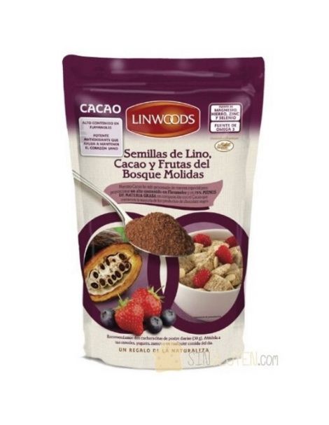 Semillas de Lino, Cacao y Frutas del Bosque Molidas Linwoods - 360 gramos