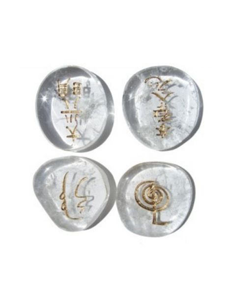 Set de Cristales de Cuarzo con Símbolos Reiki