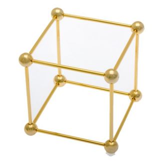 Cubo de Metal Dorado