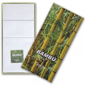 Pañuelos de Bambú para Caballero Blancos - 3 unidades