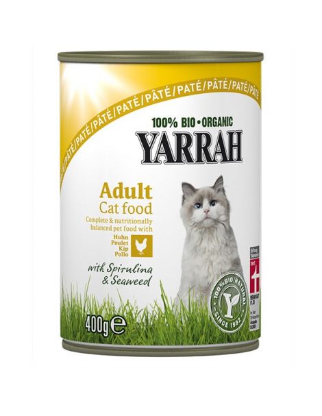 Comida para Gatos en Lata con Pollo Bio Yarrah - 400 gramos