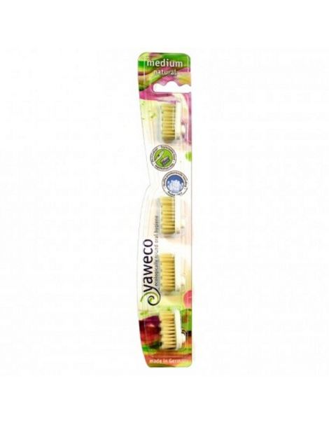 Recambios Cepillo Dental Nature Medio Yaweco - 4 unidades