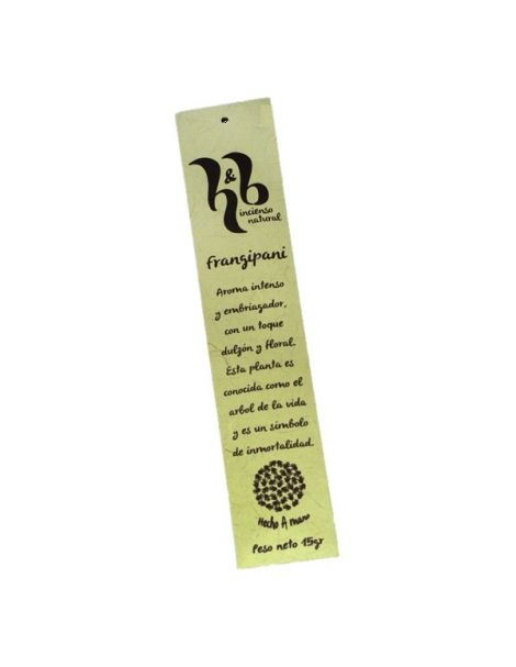 Incienso Frangipani H&B - 15 gramos