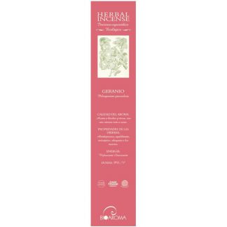 Incienso Ayurvédico Ecológico Geranio BioAroma - 12 varillas