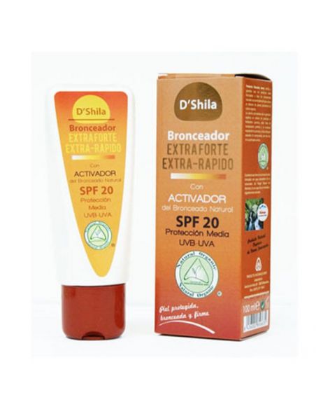 Bronceador SPF 25 Extra Forte y Extra Rápido D'Shila - 100 ml.