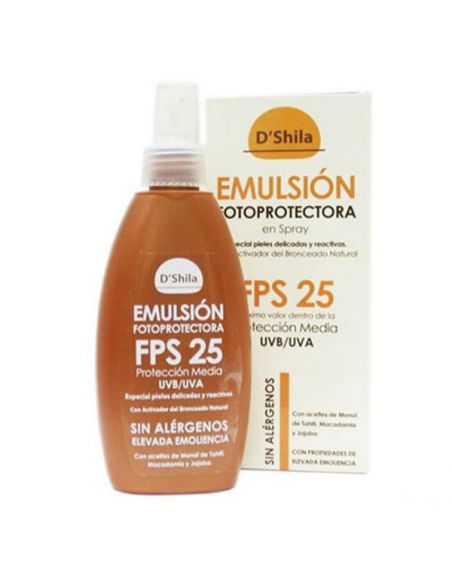 Emulsión Fotoprotectora SPF 30 D'Shila - spray 200 ml.
