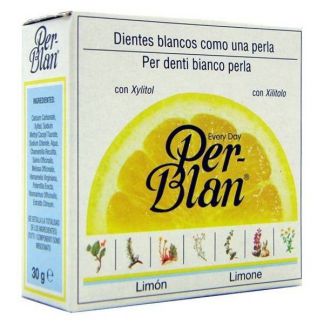 Dentífrico Blanqueante en Polvo Per-Blan Limón - 30 gramos