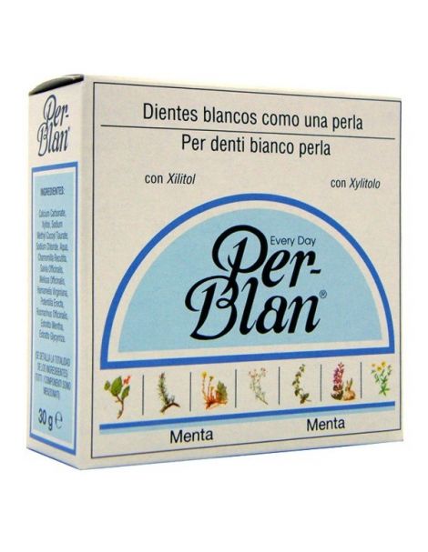 Dentífrico Blanqueante en Polvo Per-Blan Menta - 30 gramos