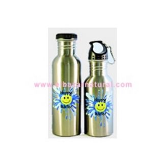 Botella Happy Water Plateada - 500 ml.